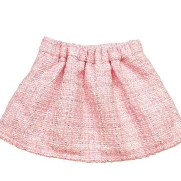 Doe a Dear Pink Tweed Skirt with Pockets | Girls Size 5 - Picture 5 of 6
